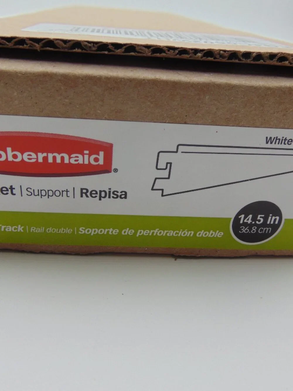16 Rubbermaid Brackets Twin Track Bracket 14.5” White Lot Of 16 FG4C0602WHT